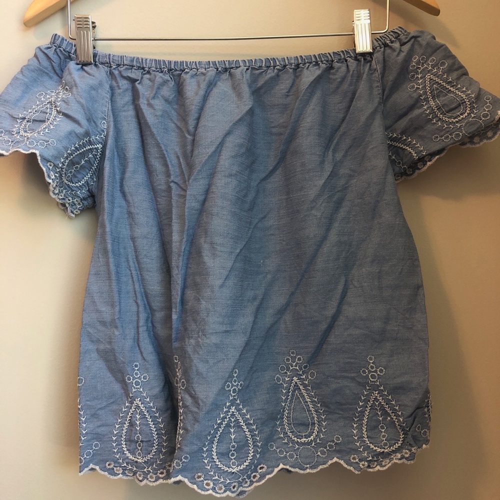Forever 21 denim off shoulder top